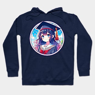 Graduation Anime girl Hoodie